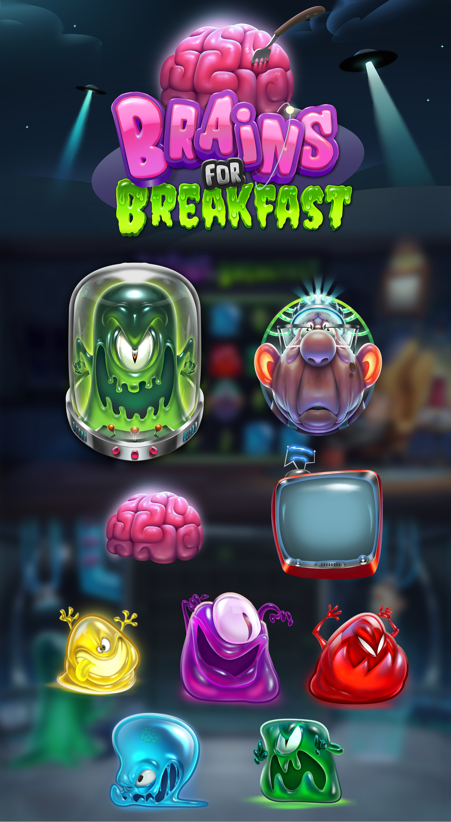 Brains for Breakfast character and symbol artwork